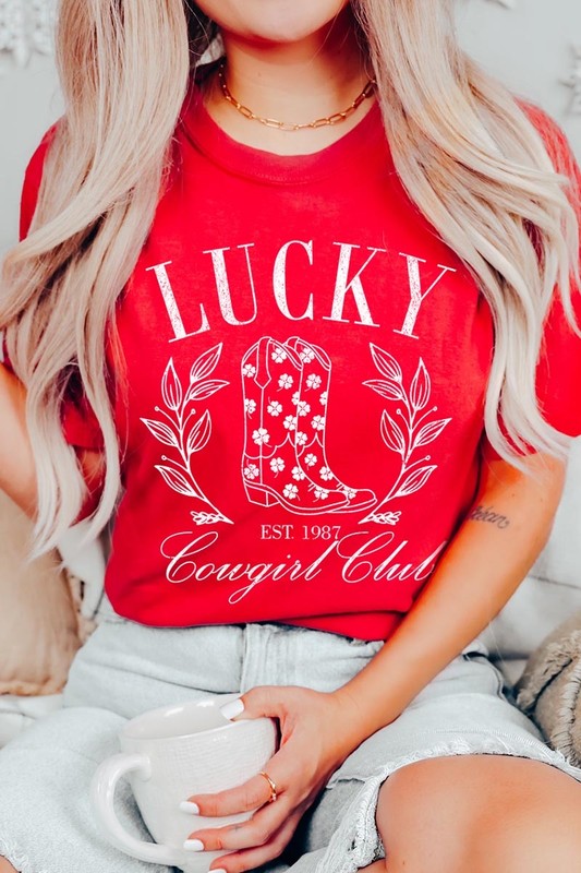 Women The Lucky Cowgirl Graphic Tee