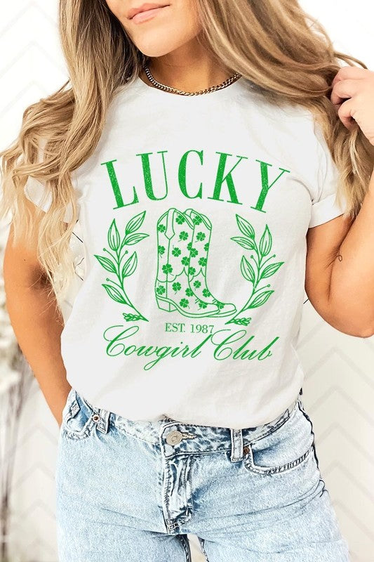 Women The Lucky Cowgirl Graphic Tee