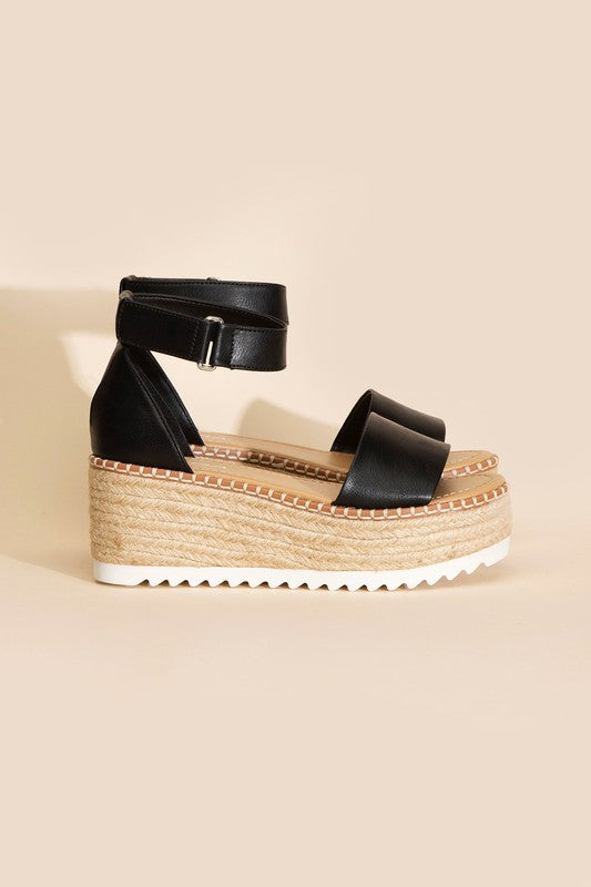 TUCKIN-S PLATFORM SANDALS Wedge Platform Open Toe Sandals