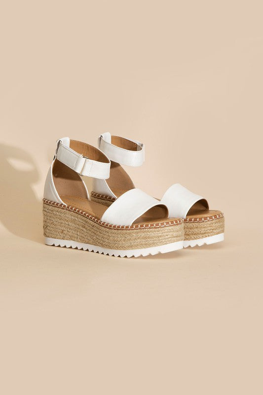 TUCKIN-S PLATFORM SANDALS Wedge Platform Open Toe Sandals