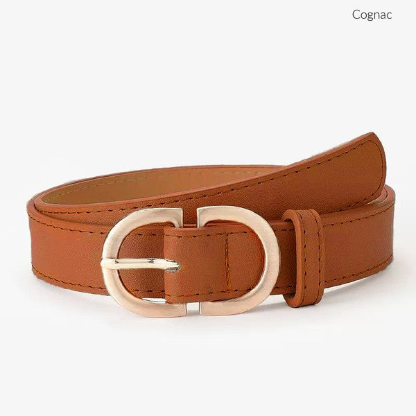Gold D Shape Loop Adjustable Loop Belt