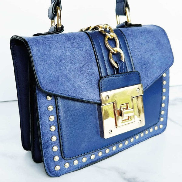 Fiona Suede Top Handle Bag