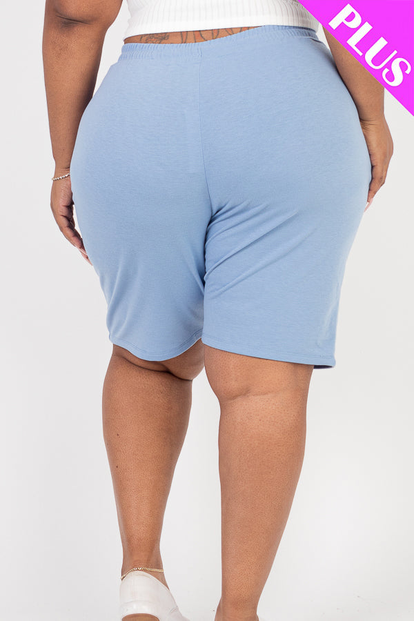 Plus Size French Terry Bermuda Shorts