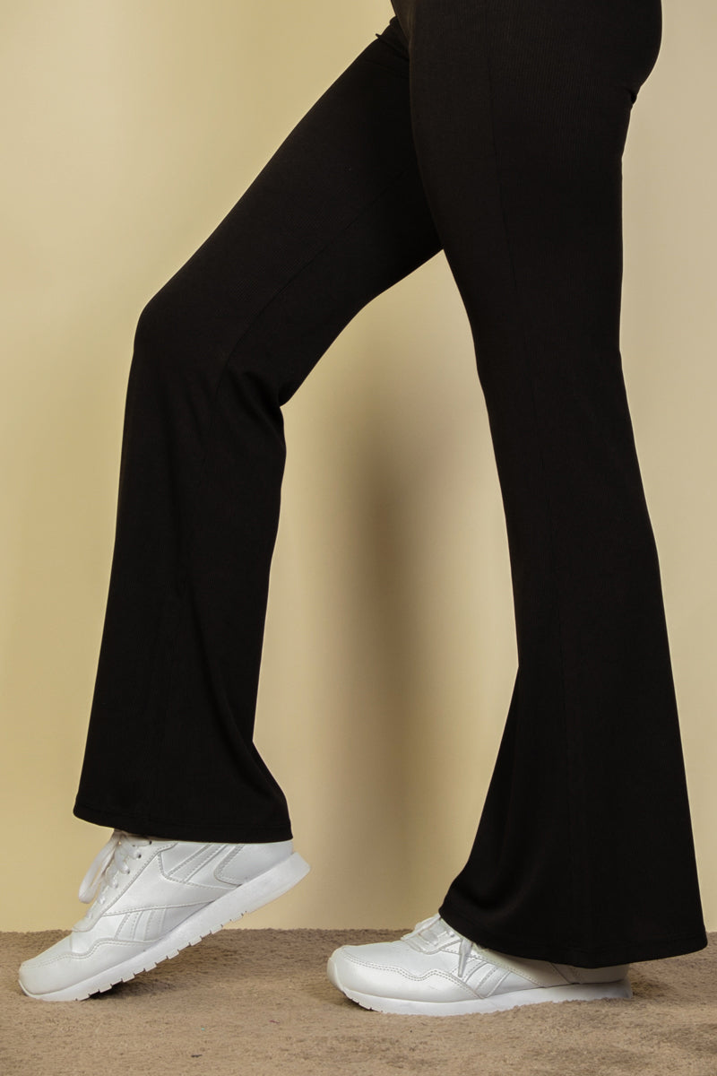 High Waisted Flare Leg Pants