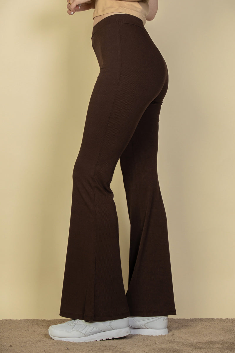 High Waisted Flare Leg Pants