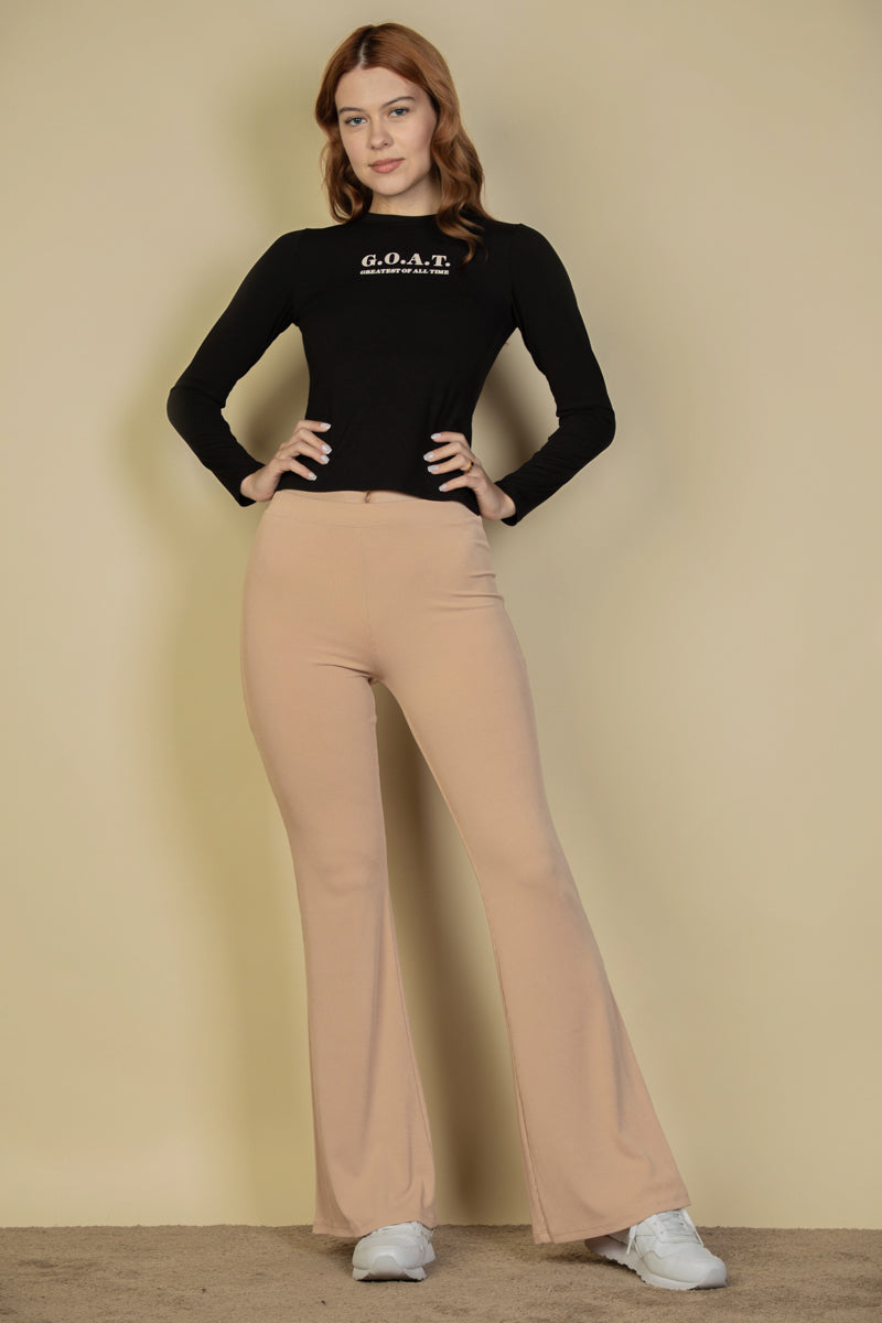 High Waisted Flare Leg Pants