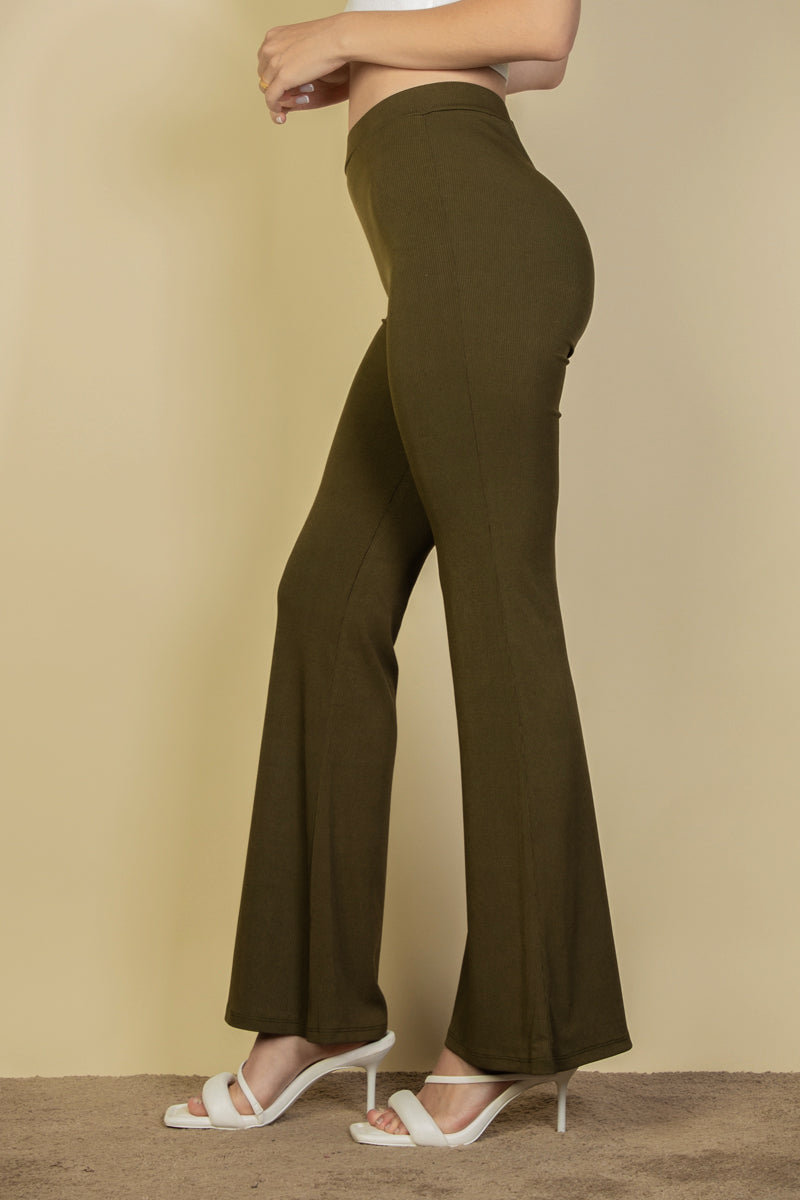 High Waisted Flare Leg Pants