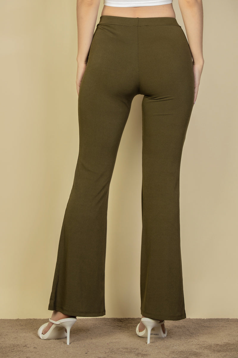 High Waisted Flare Leg Pants