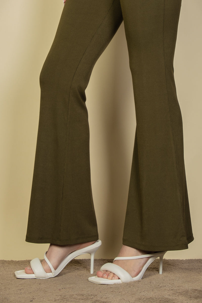 High Waisted Flare Leg Pants
