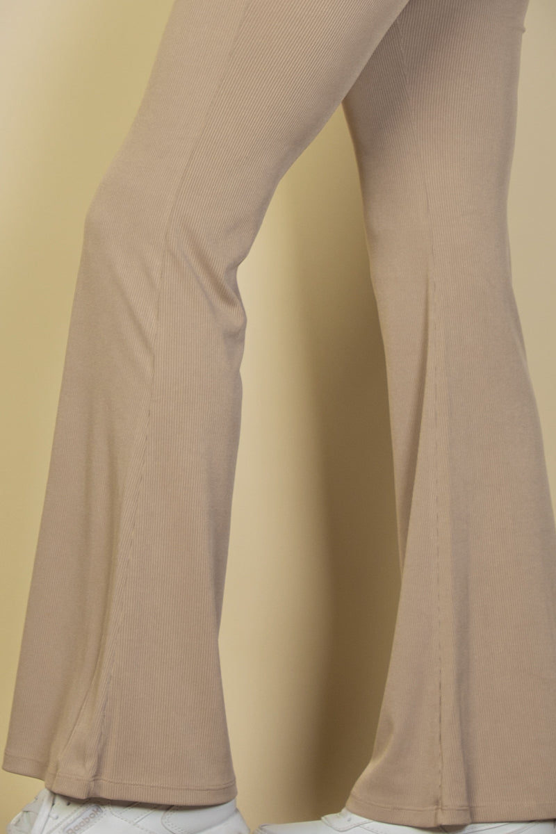 High Waisted Flare Leg Pants