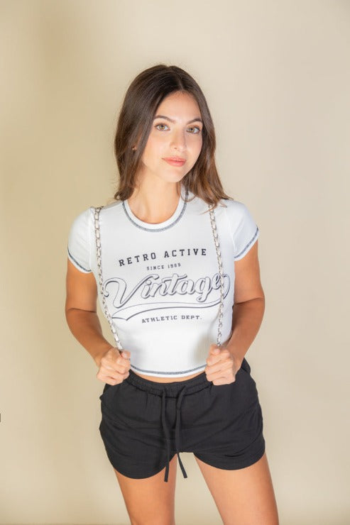 Vintage short sleeve graphic t shirt