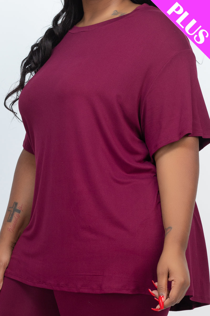 Short Sleeve Tee Shirt & Biker Shorts Set