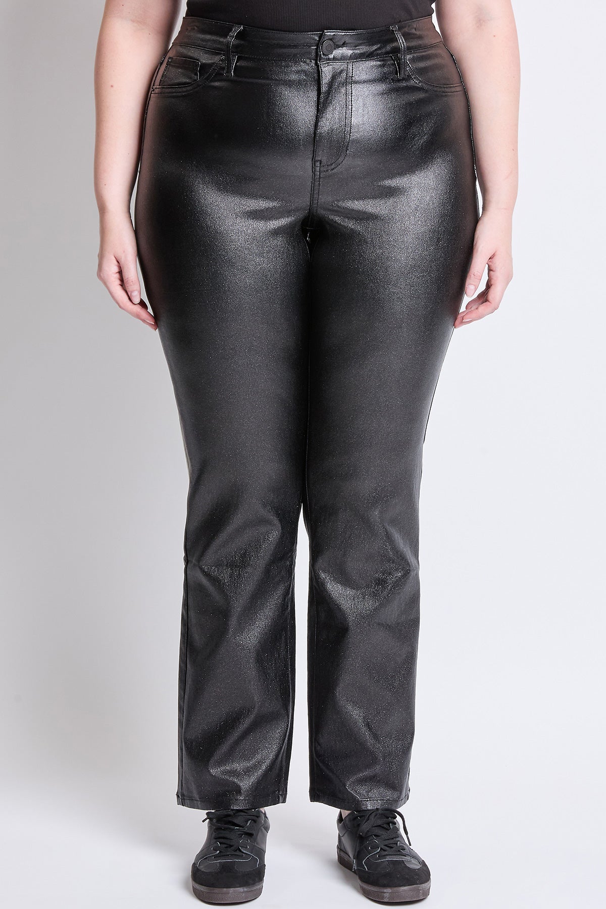 Women's Plus Hyperstretch Straight Leg Pu Leather Pant
