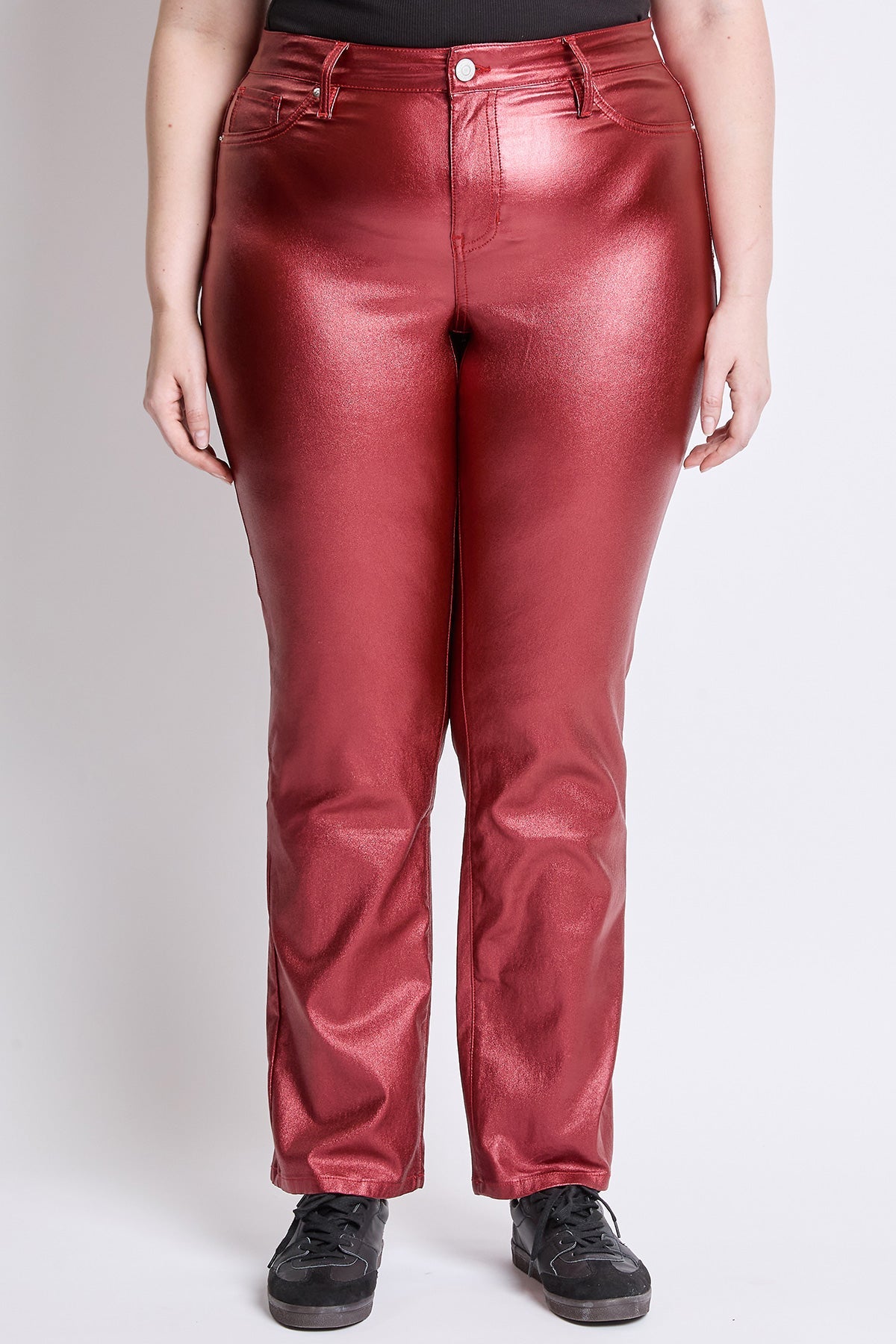 Women's Plus Hyperstretch Straight Leg Pu Leather Pant