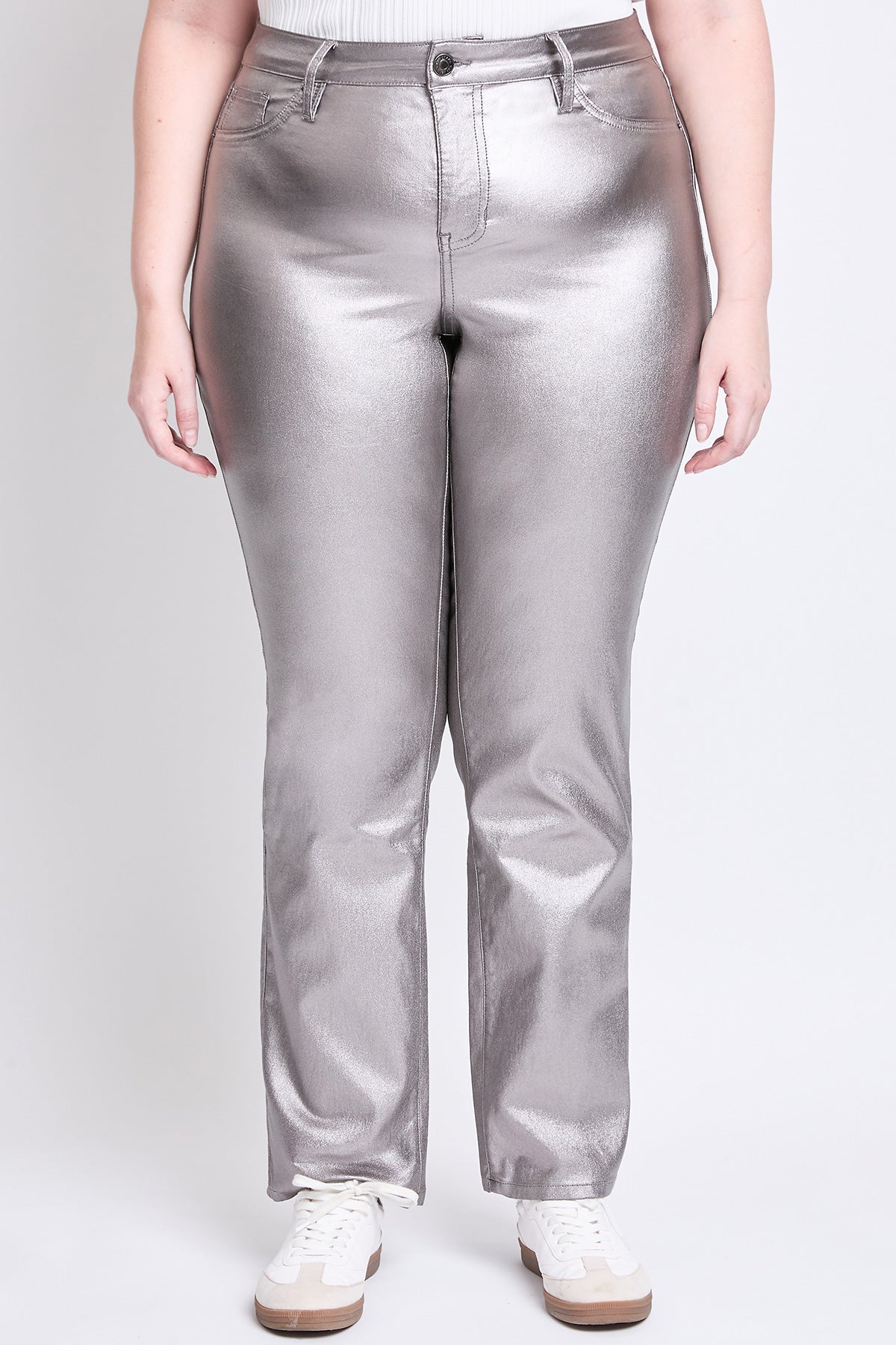 Women's Plus Hyperstretch Straight Leg Pu Leather Pant
