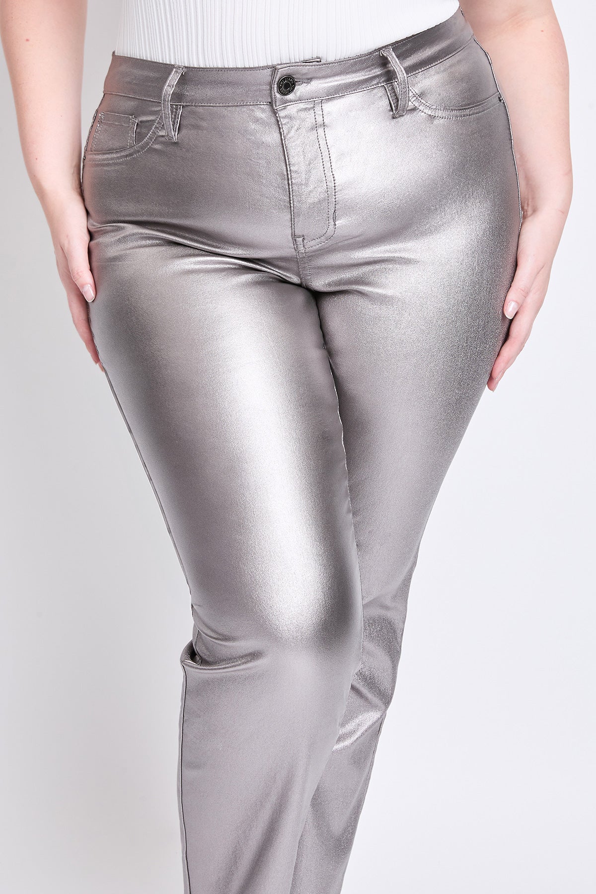 Women's Plus Hyperstretch Straight Leg Pu Leather Pant