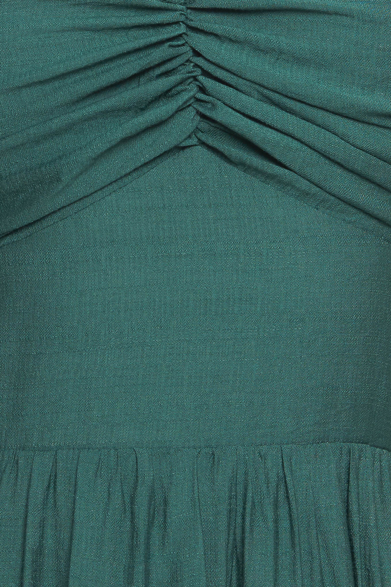 Summer Forest Green Woven Maxi Dress
