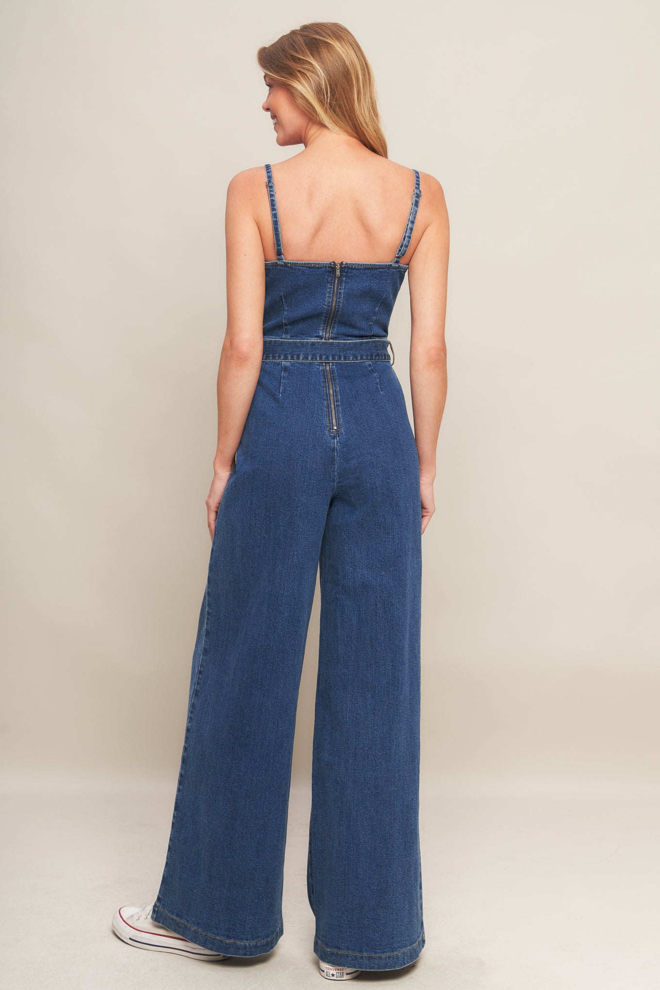 Expert Sweetness Indigo Blue Sleeveless Jumpsuit