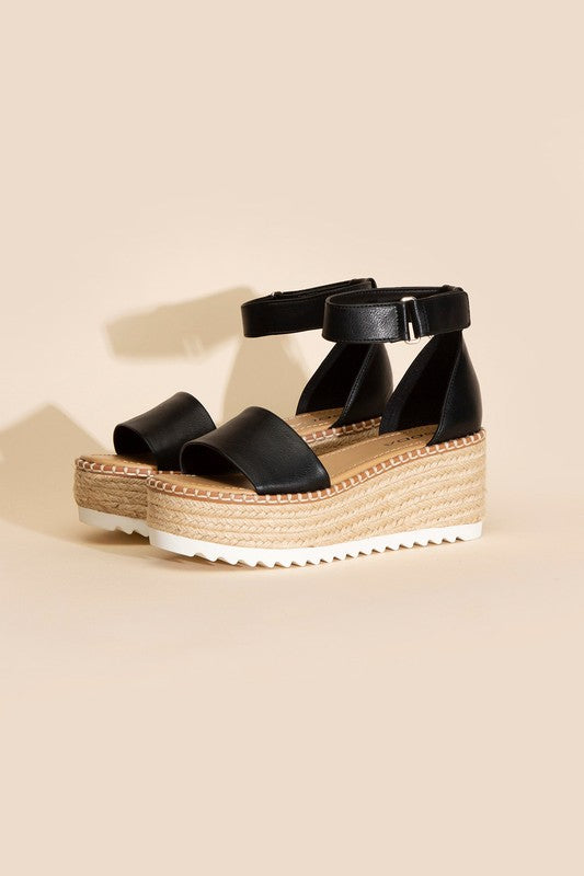 TUCKIN-S PLATFORM SANDALS Wedge Platform Open Toe Sandals