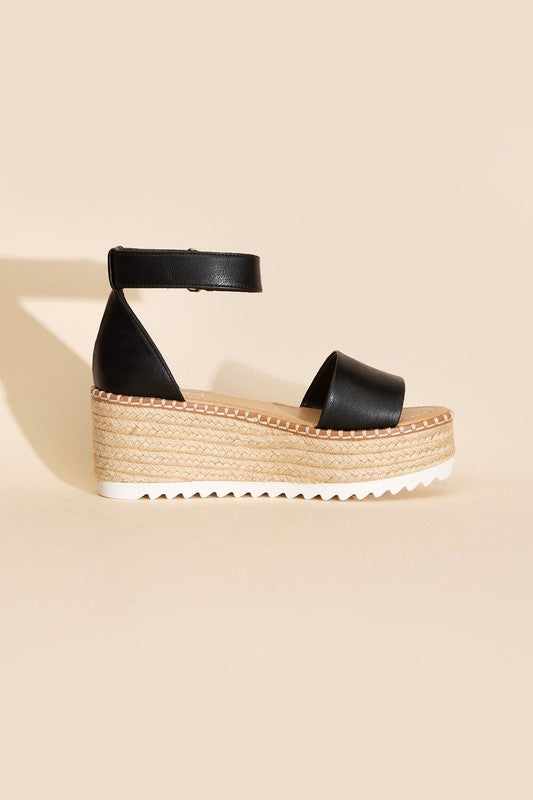 TUCKIN-S PLATFORM SANDALS Wedge Platform Open Toe Sandals