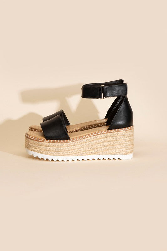 TUCKIN-S PLATFORM SANDALS Wedge Platform Open Toe Sandals
