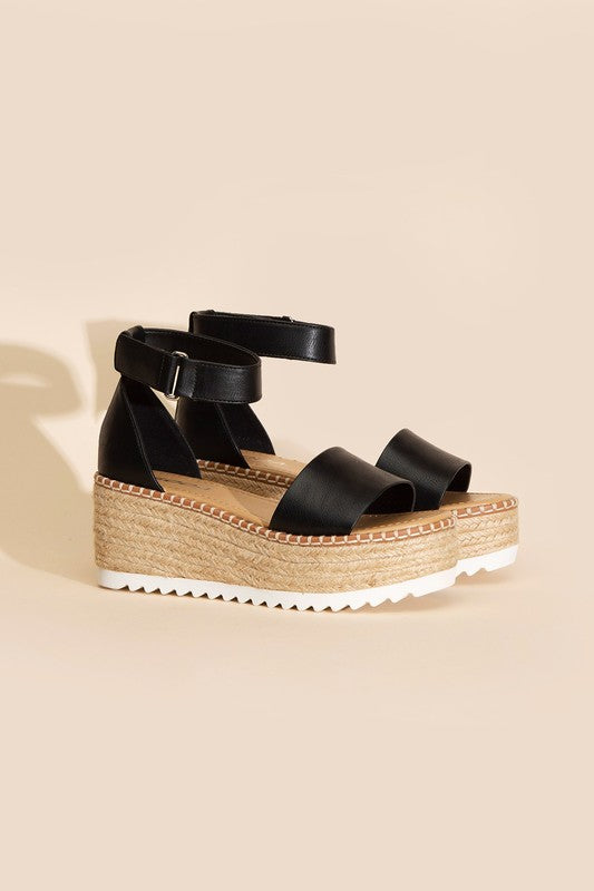 TUCKIN-S PLATFORM SANDALS Wedge Platform Open Toe Sandals