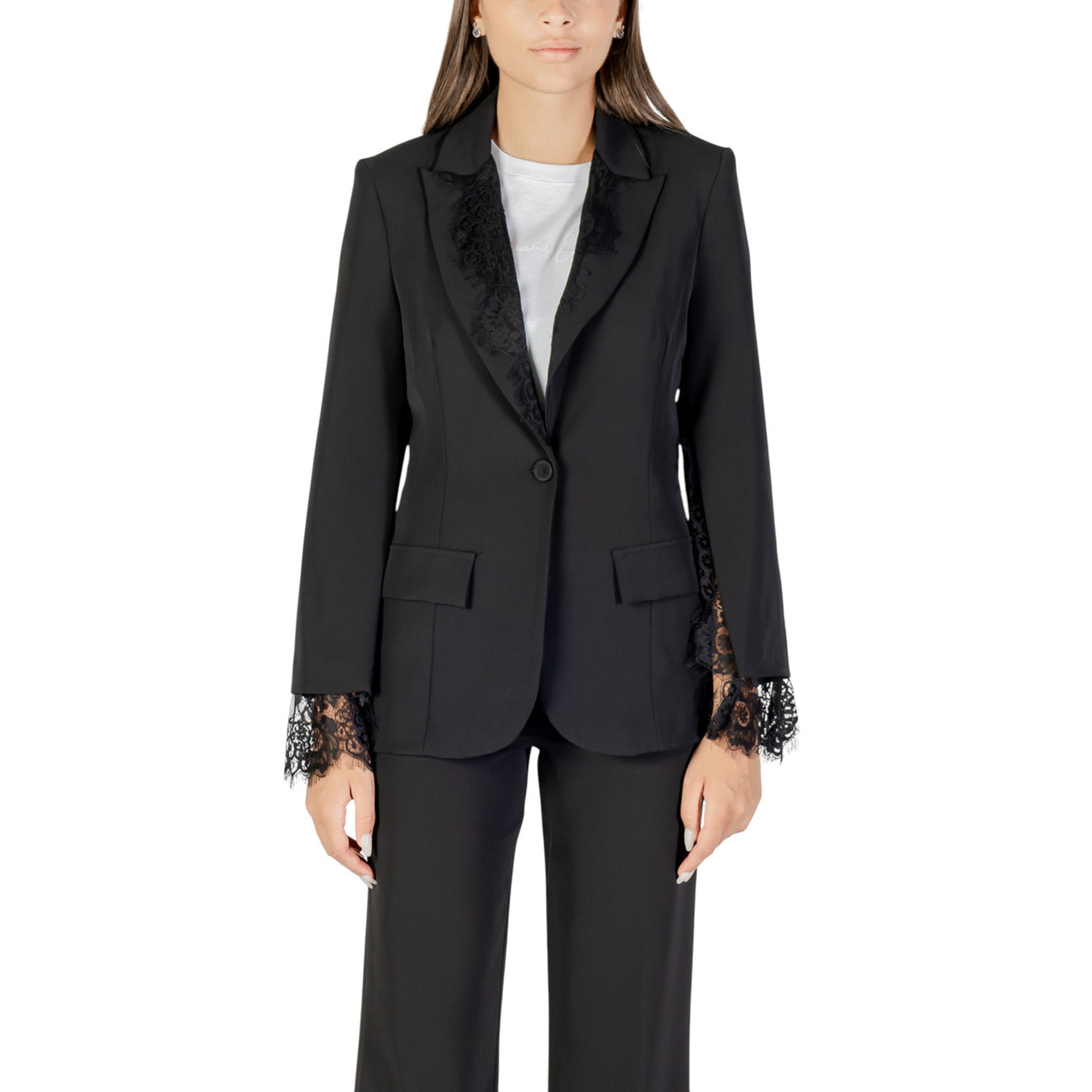 Rinascimento Women Black Blazer