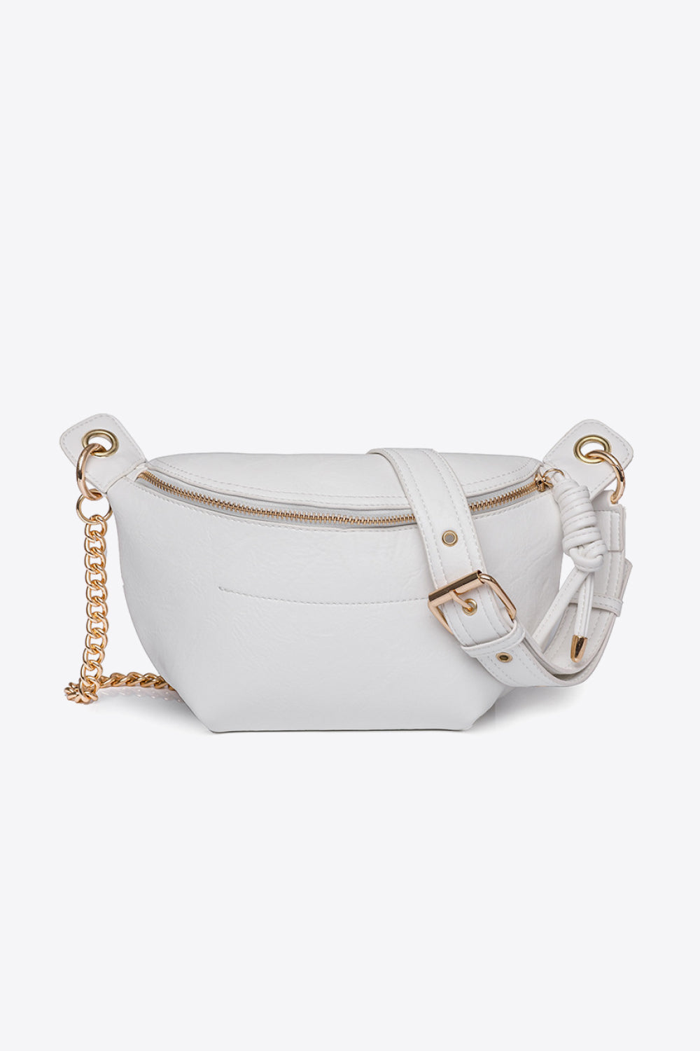 PU Leather Gold Chain Strap Fanny Pack