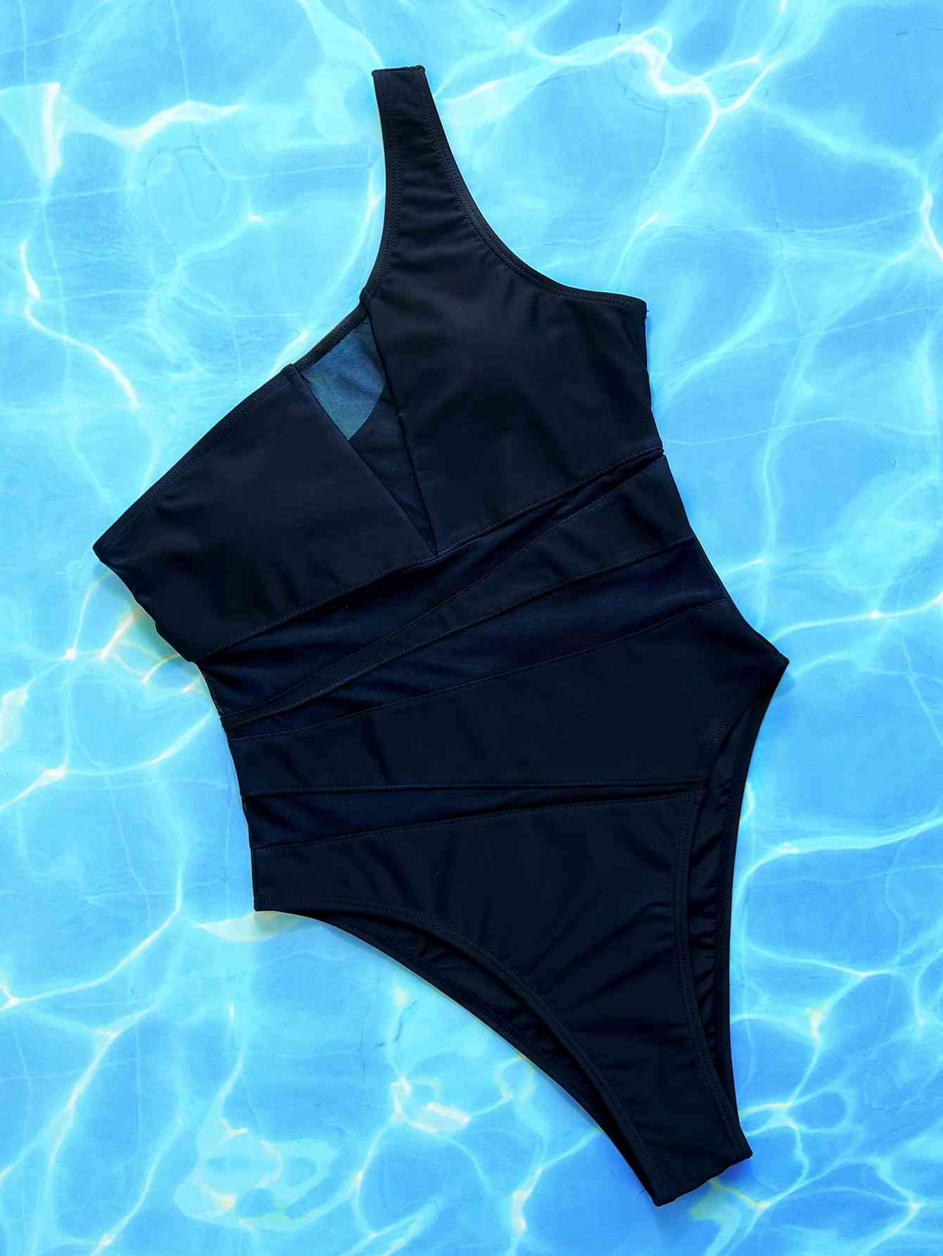 Cross Over One-Shoulder Swimsuit