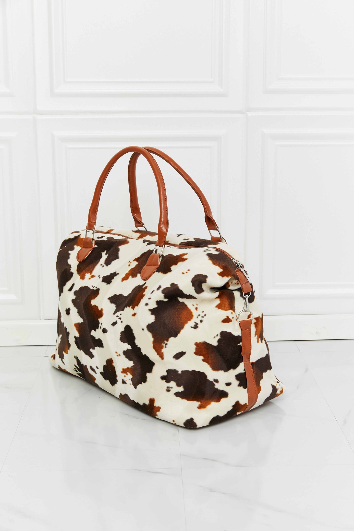 Animal Print Plush Weekender HandBag