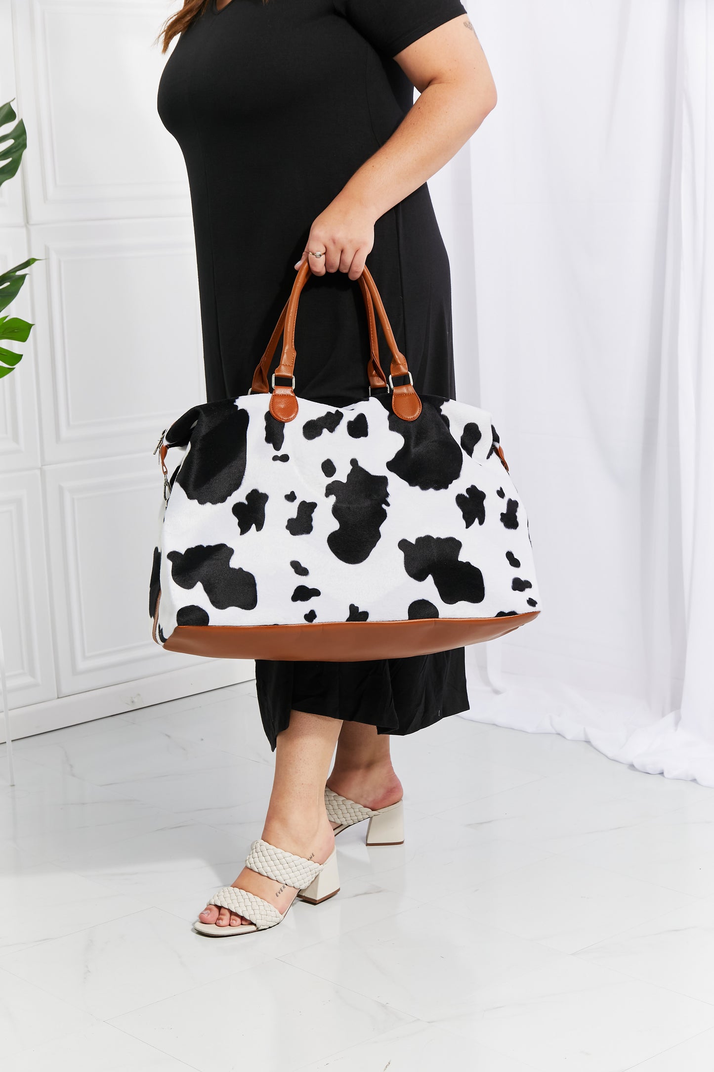 Animal Print Plush Weekender HandBag
