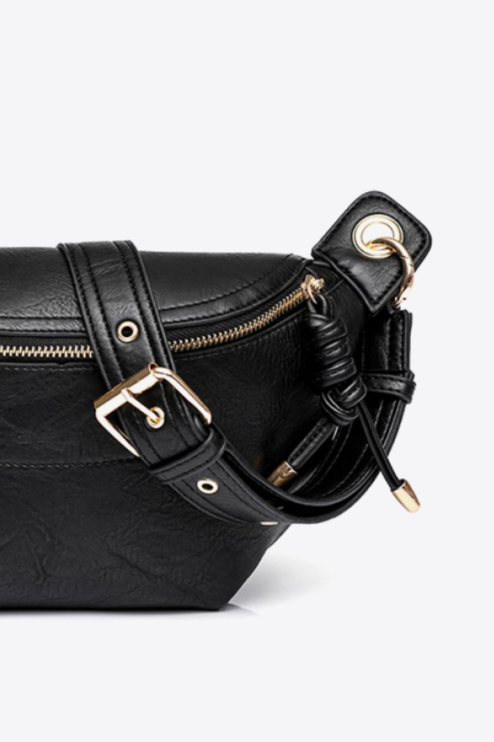 PU Leather Gold Chain Strap Fanny Pack