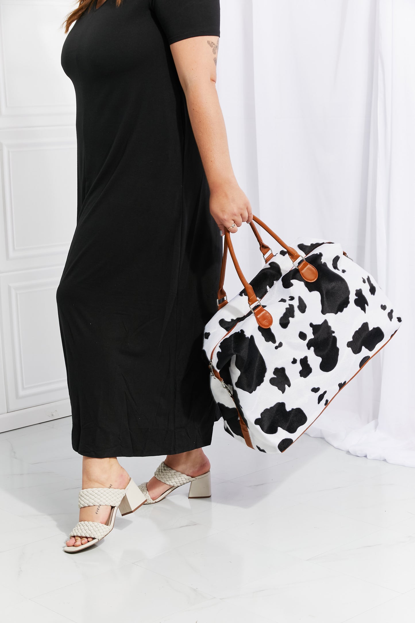 Animal Print Plush Weekender HandBag