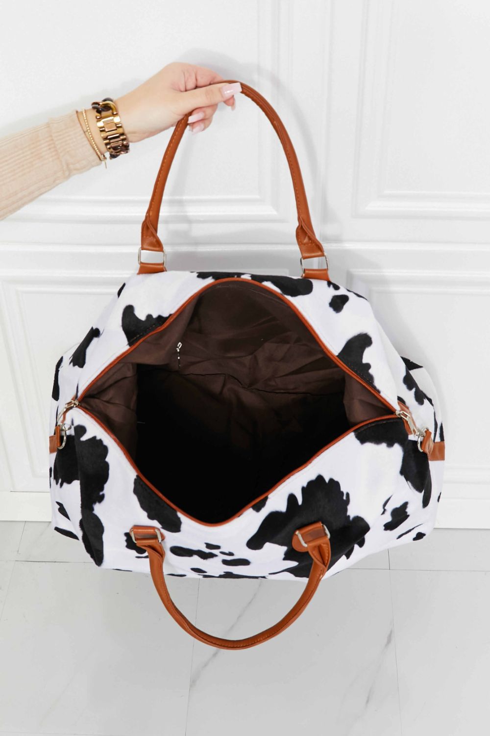 Animal Print Plush Weekender HandBag