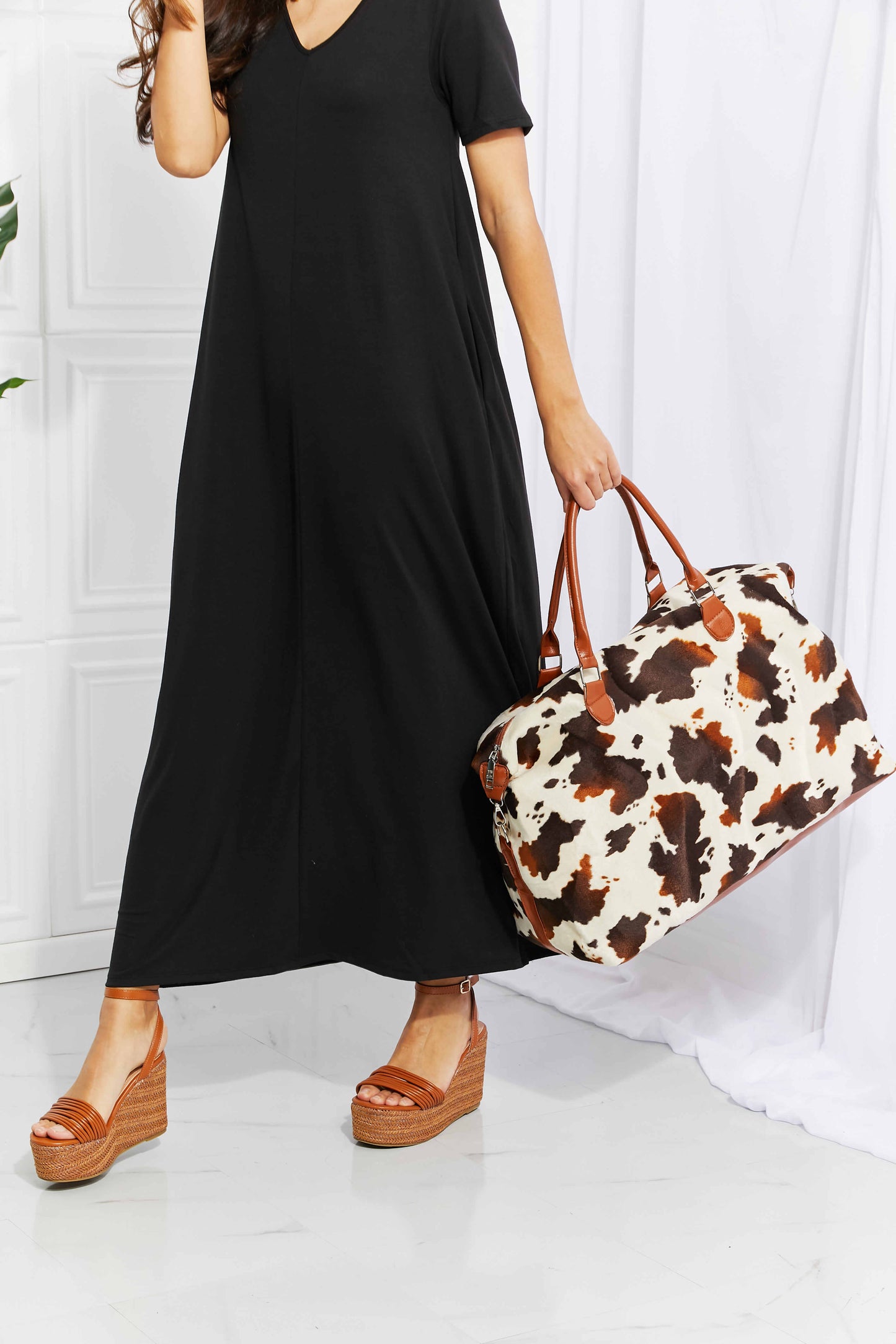 Animal Print Plush Weekender HandBag