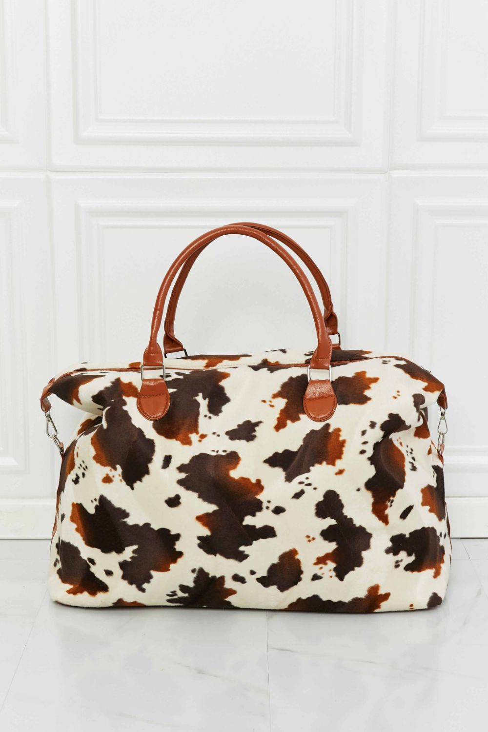 Animal Print Plush Weekender HandBag