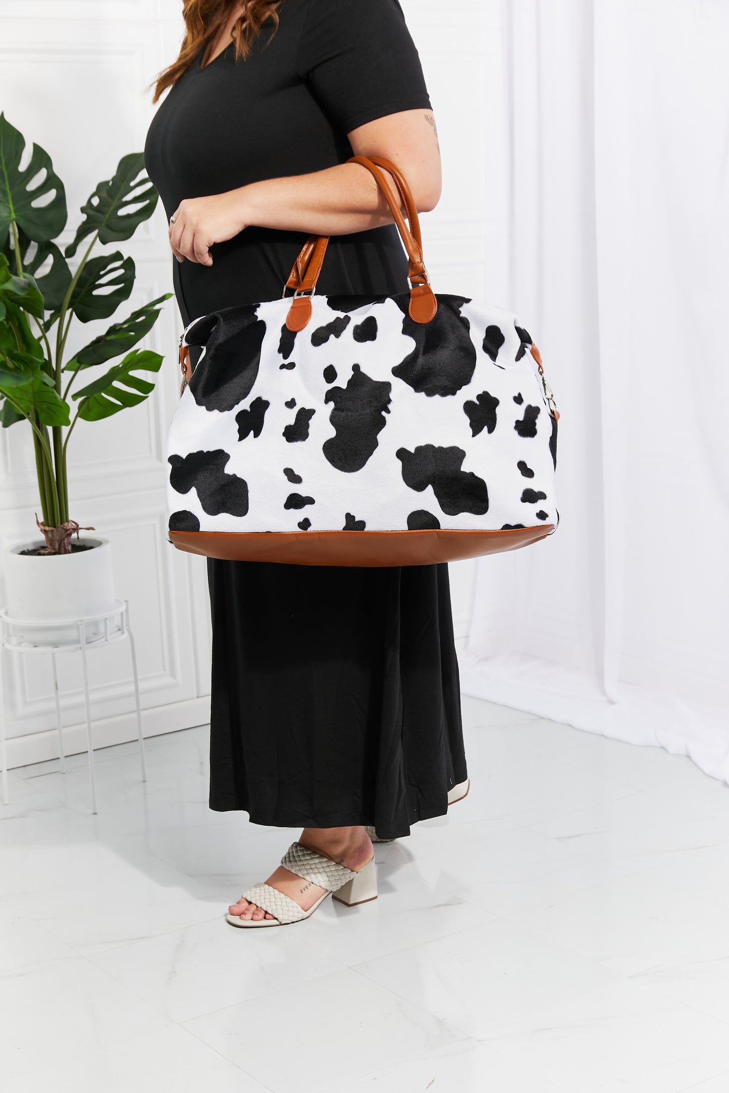 Animal Print Plush Weekender HandBag