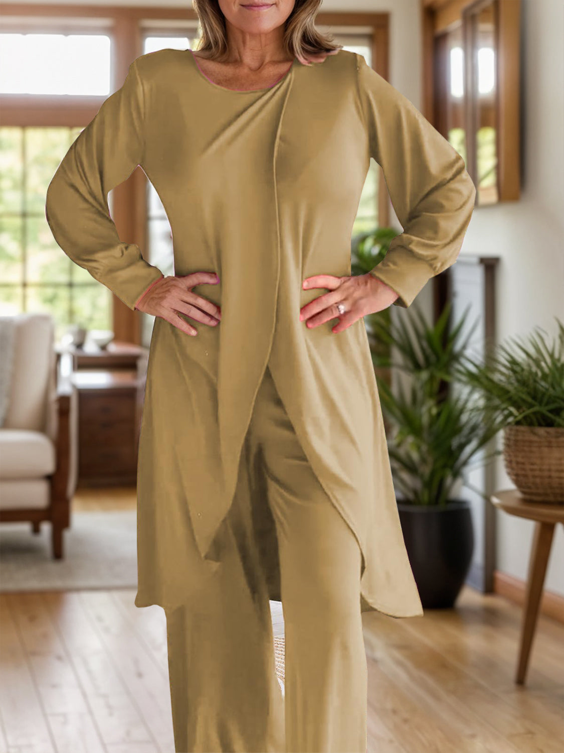 Two Piece Kimono Top and Pants Set