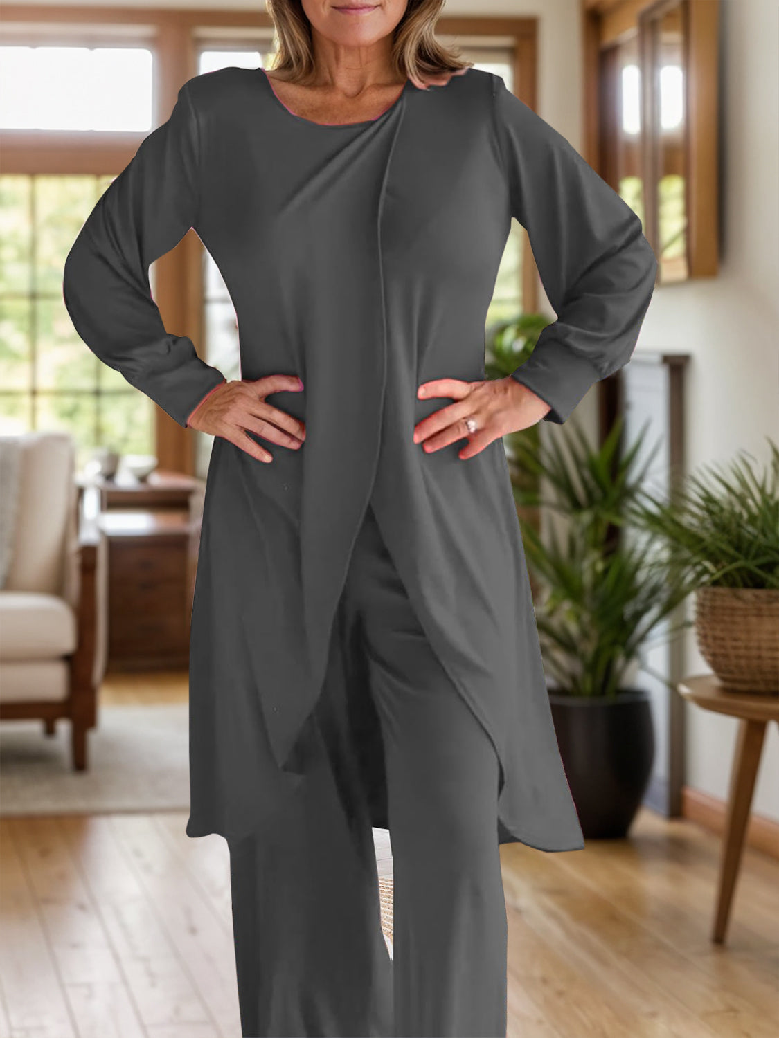 Two Piece Kimono Top and Pants Set