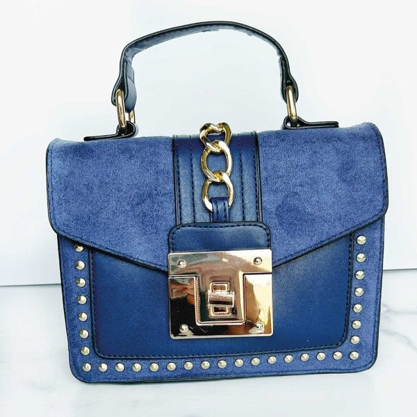 Fiona Suede Top Handle Bag