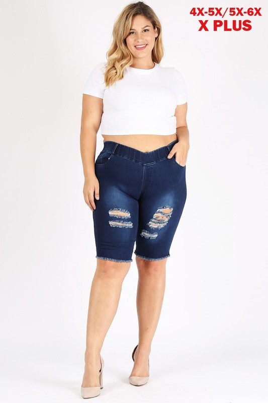 Plus Size Jeggings Bermuda Pants