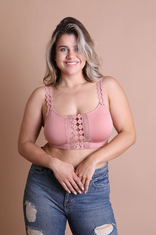 Boho Eye Lace Crop Bralette