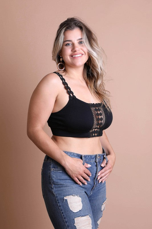 Boho Eye Lace Crop Bralette