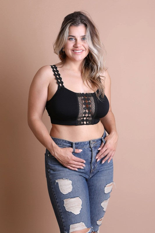 Boho Eye Lace Crop Bralette