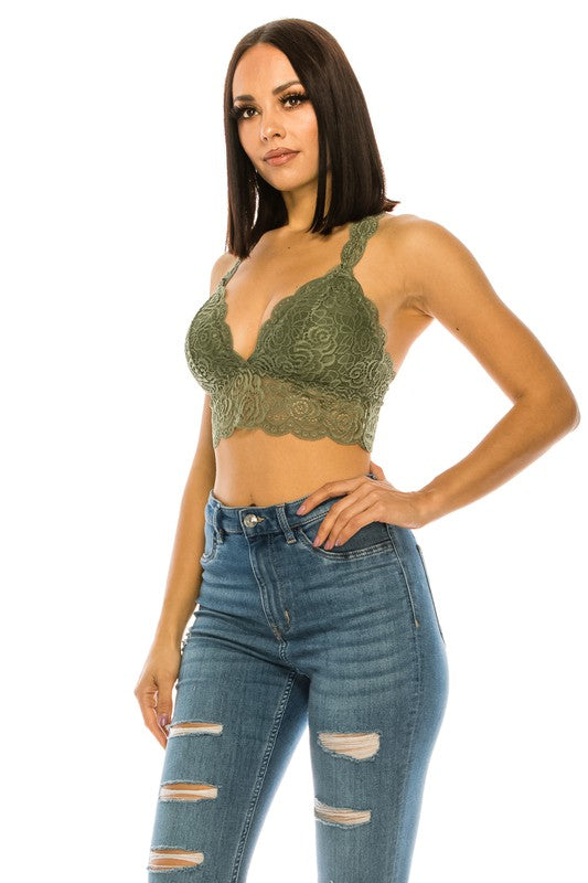 Strappy And Lace Crop Top