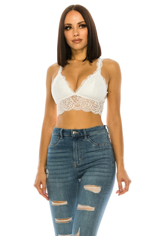 Strappy And Lace Crop Top