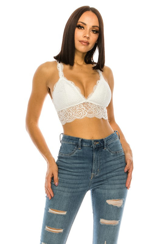 Strappy And Lace Crop Top