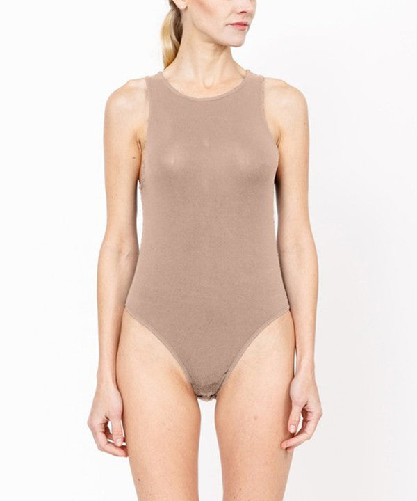Organic Halter Neck Bodysuit Bamboo Fabric