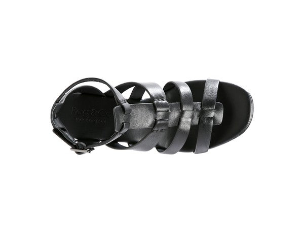 Windrush Cage Wedge Leather Sandals