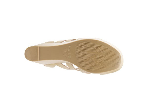 Windrush Cage Wedge Leather Sandals